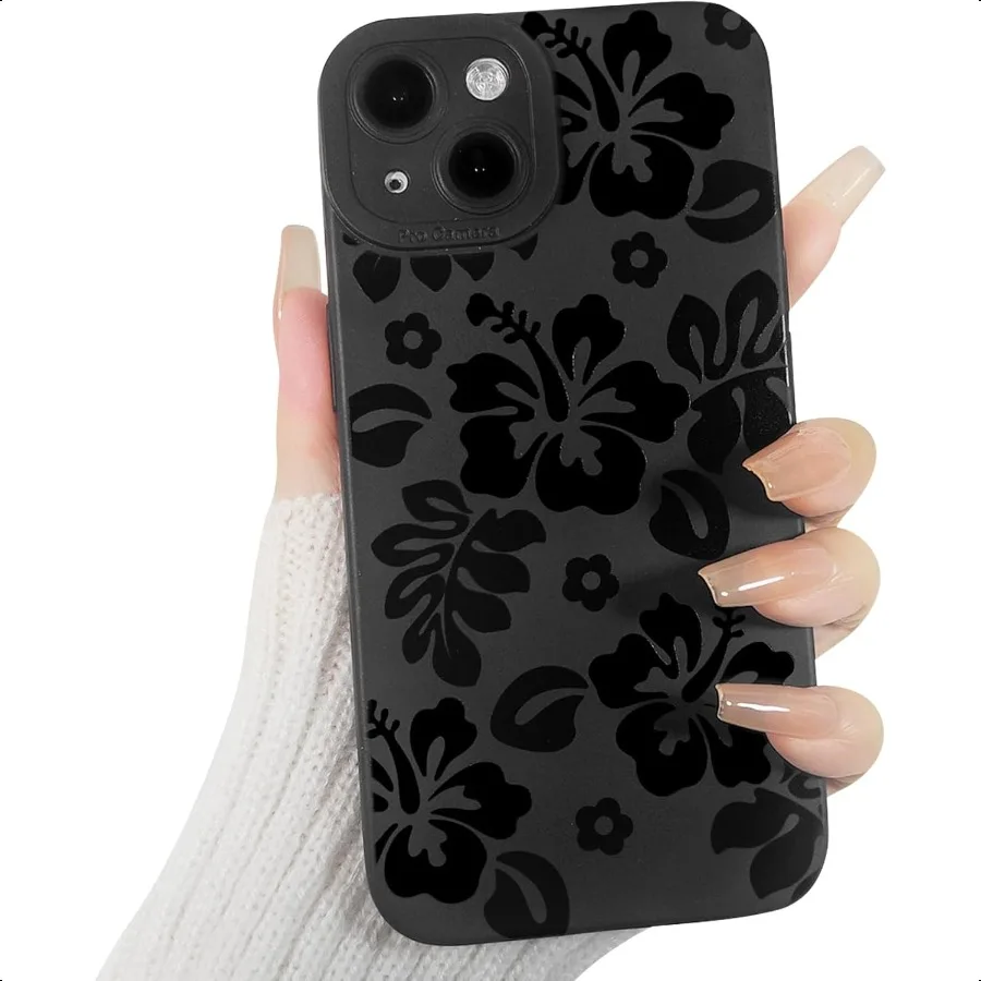 Compatible for iPhone 13 Case Cute Cool Hibiscus Flower Floral Leaf with Black Design for Girls Women Soft TPU Shockproof Prote
Compatible for iPhone 13 Case Cute Cool Hibiscus Flower Floral Leaf with Black Design for Girls Women Soft TPU Shockproof Prote