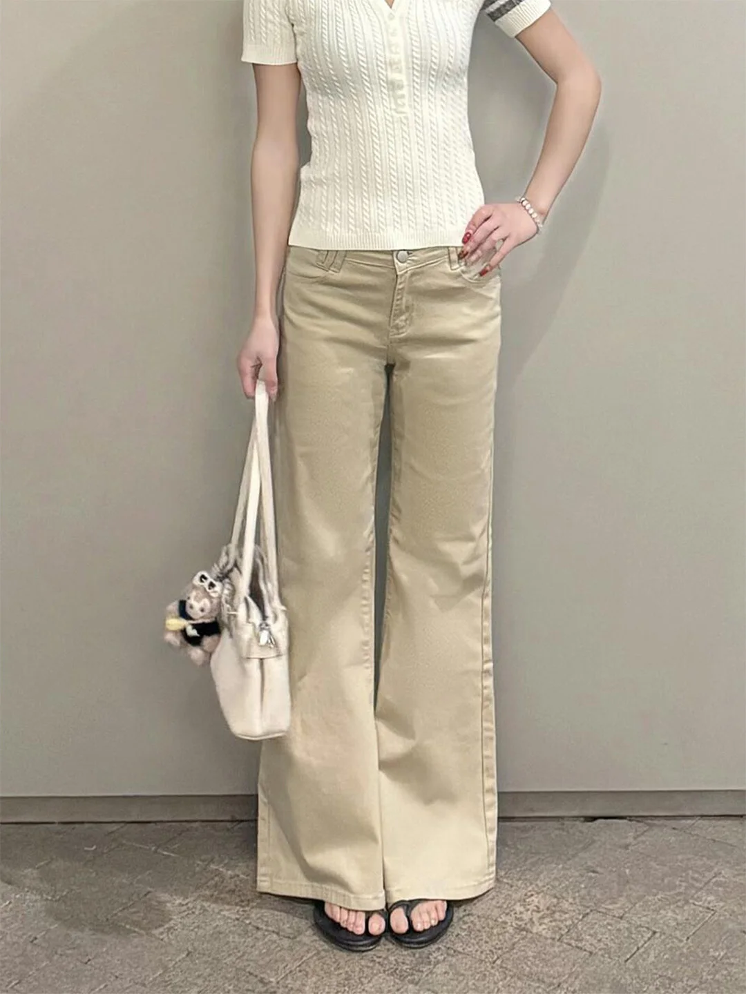 Slimming High Waist Bell Bottom Khaki Denim Jeans Women's Vintage Washed American Style Straight Leg Pants Summer 2026
Slimming High Waist Bell Bottom Khaki Denim Jeans Women's Vintage Washed American Style Straight Leg Pants Summer 2026