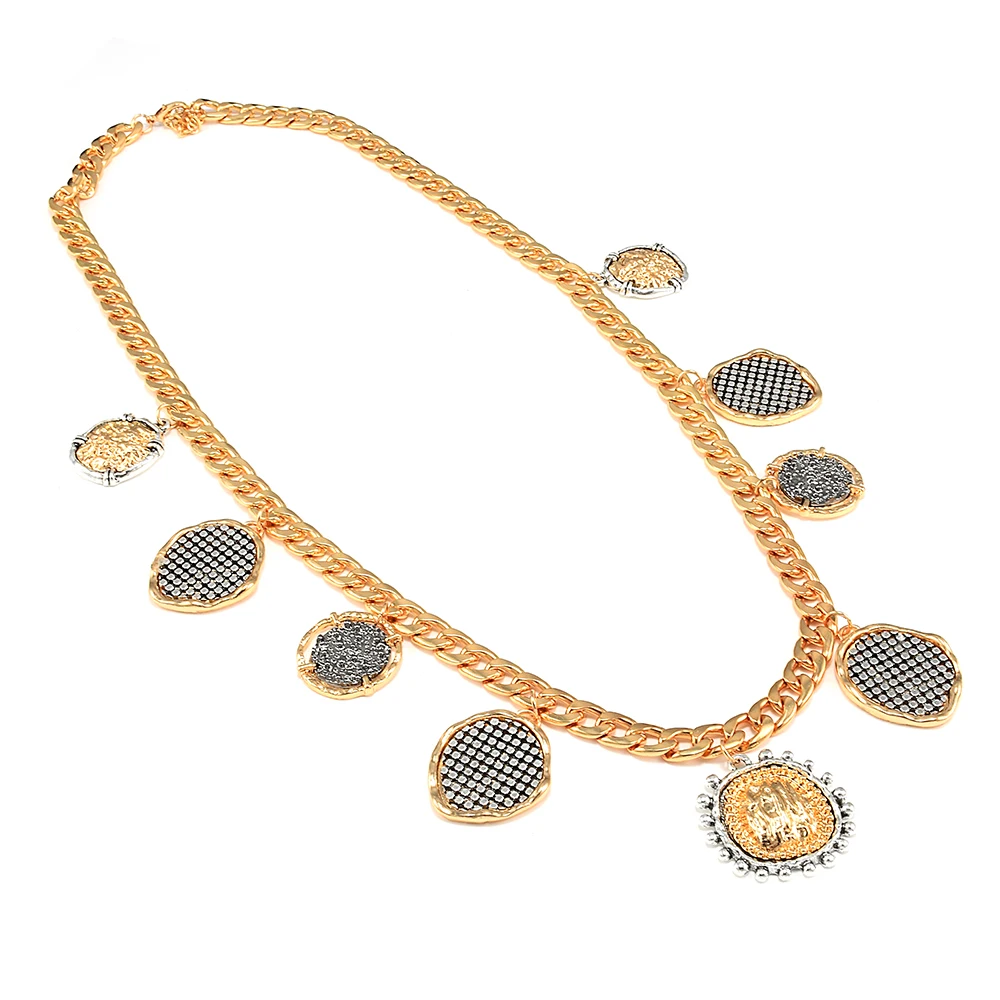 Vintage Satement Gold Silver Color Coins Pendant Necklace Choker For Women Girls Round Necklace Jewelry
Vintage Satement Gold Silver Color Coins Pendant Necklace Choker For Women Girls Round Necklace Jewelry