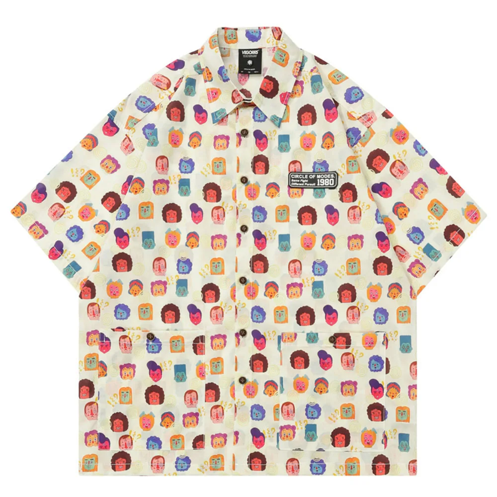 Cartoon Full Print Turn-down Collar Holiday Beach Hawaiian Shirts Men Women Summer Loose Shirts for Man Unisex Blouse
Cartoon Full Print Turn-down Collar Holiday Beach Hawaiian Shirts Men Women Summer Loose Shirts for Man Unisex Blouse