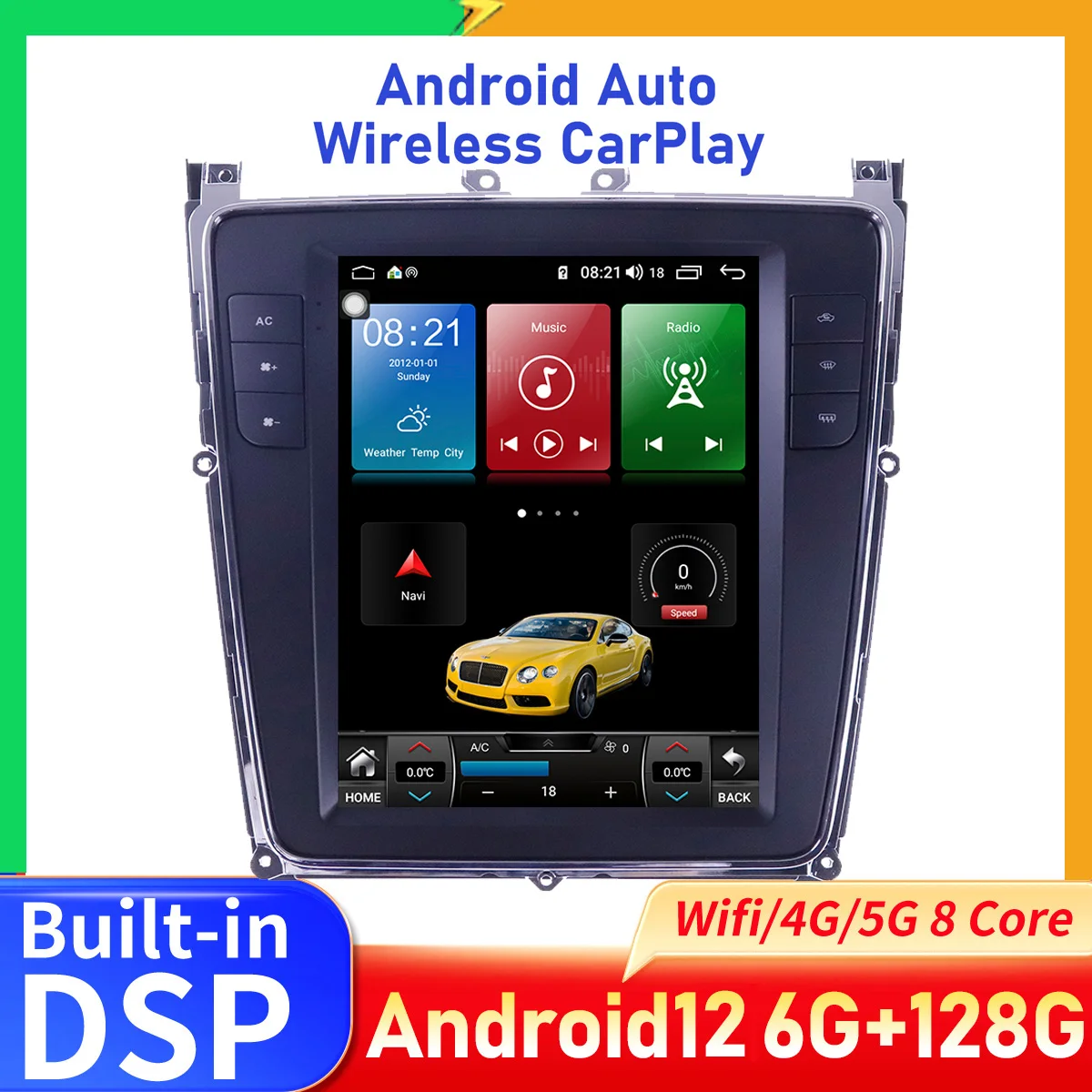 256G Android 12 Auto Car Radio For Bentley Continental GT Supersports Fly Spur 2005-2012 Multimedia Player GPS Navi Touch Screen
256G Android 12 Auto Car Radio For Bentley Continental GT Supersports Fly Spur 2005-2012 Multimedia Player GPS Navi Touch Screen