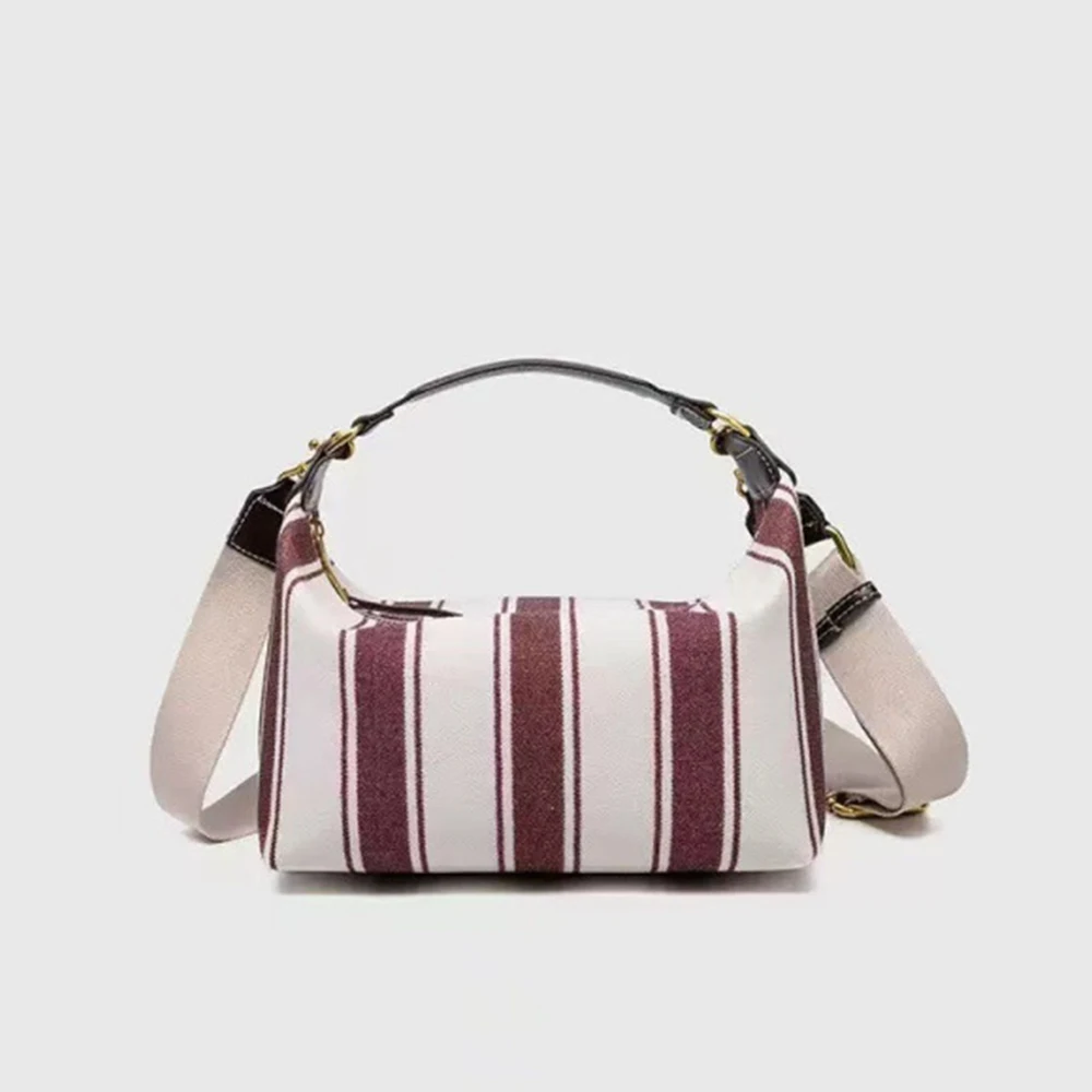 Fashion Striped Women Handbag Half Moon Canvas Shoulder Bag Luxury Designer Bags for Women Crossbody Bag NEW Clutch Purses Chic
Fashion Striped Women Handbag Half Moon Canvas Shoulder Bag Luxury Designer Bags for Women Crossbody Bag NEW Clutch Purses Chic