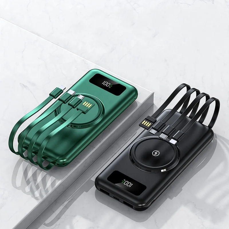 Powerbank 30000mah Wireless Fast Charging 20000Mah Power Banks Faster Mobile Charger Spare battery With Cables for iPhone Xiaomi
Powerbank 30000mah Wireless Fast Charging 20000Mah Power Banks Faster Mobile Charger Spare battery With Cables for iPhone Xiaomi