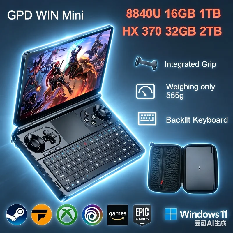 Портативный мини-ноутбук GPD WIN Mini на AMD AI 9 HX 370, 32 ГБ ОЗУ, 2 ТБ PCIe 4.0, высокопроизводительный для игр, офиса и путешествий
Портативный мини-ноутбук GPD WIN Mini на AMD AI 9 HX 370, 32 ГБ ОЗУ, 2 ТБ PCIe 4.0, высокопроизводительный для игр, офиса и путешествий