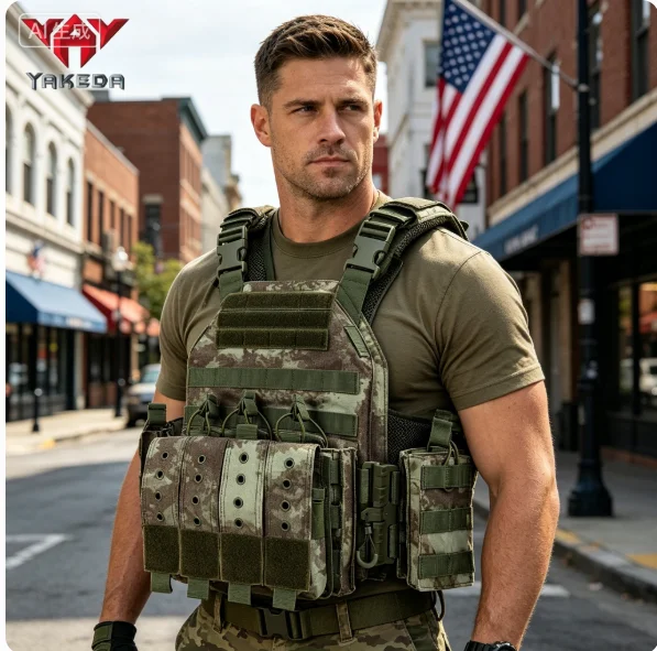 1000D YAKEDA Camo Tactical Plated Carrier Vest, Quick Release MOLLE Combat Vest With Mag Pouches 75-125cm Extension
1000D YAKEDA Camo Tactical Plated Carrier Vest, Quick Release MOLLE Combat Vest With Mag Pouches 75-125cm Extension