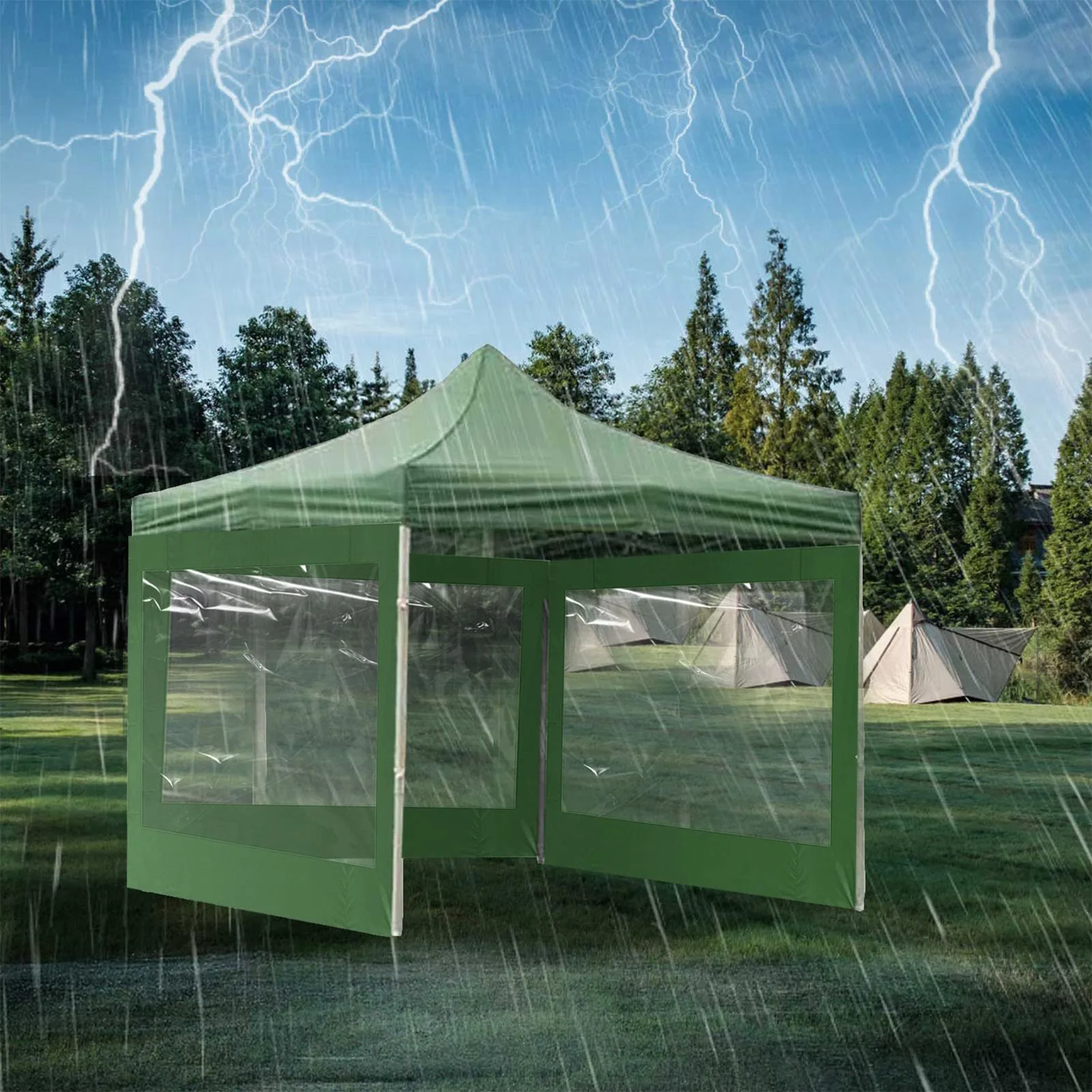Water Proof Canopy Sidewalls Sturdy Construction with Transparent Window Design Suitable for Camping Picnic
Water Proof Canopy Sidewalls Sturdy Construction with Transparent Window Design Suitable for Camping Picnic