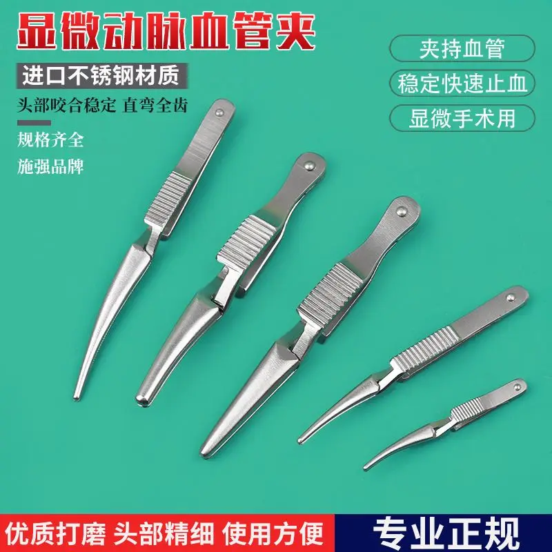 Stainless steel arterial vascular clamp hemostatic device closure device for temporary occlusion of cross clamp during surgery 
Stainless steel arterial vascular clamp hemostatic device closure device for temporary occlusion of cross clamp during surgery
