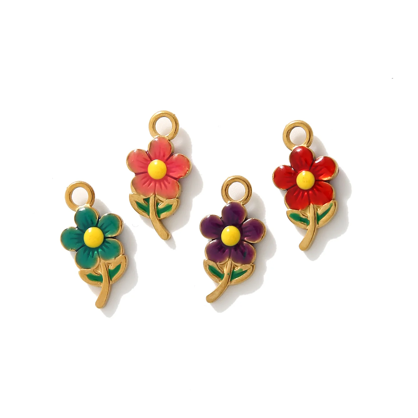 10pcs Stainless Steel Enamel Colorful Small Flower Pendant for DIY Necklace Bracelet Anklet Jewelry Making Supplies Wholesale
10pcs Stainless Steel Enamel Colorful Small Flower Pendant for DIY Necklace Bracelet Anklet Jewelry Making Supplies Wholesale