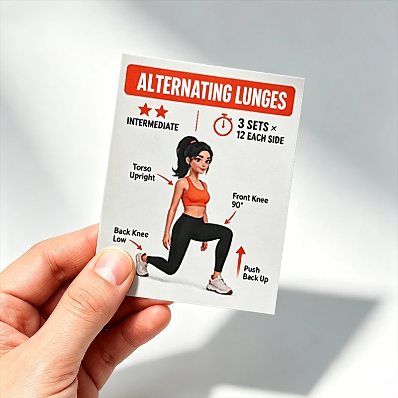 Equipment-Free Fitness Exercise Cards, Home Workout Exercise Guidance Flashcards, Beginner-Friendly Free-Hand Training Plan Cards, Suitable for Home Fitness, Hiit Training, Strength Training, and Suitable for Fitness Enthusiasts of All Levels
Equipment-Free Fitness Exercise Cards, Home Workout Exercise Guidance Flashcards, Beginner-Friendly Free-Hand Training Plan Cards, Suitable for Home Fitness, Hiit Training, Strength Training, and Suitable for Fitness Enthusiasts of All Levels
