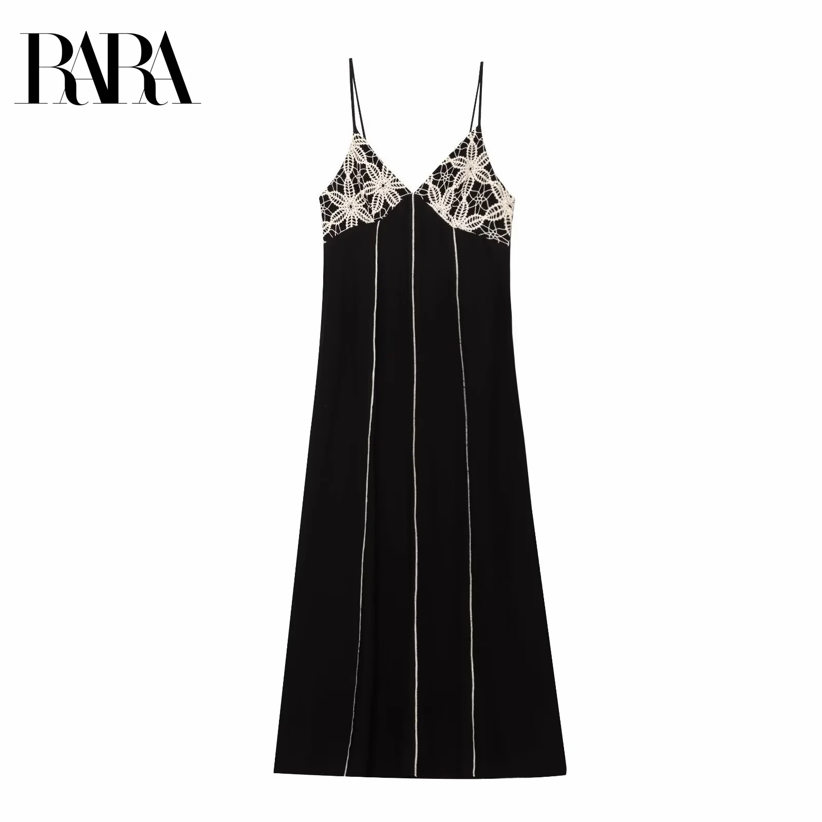 RARA Womens Summer New V Neck Sleeveless Slip Elegant Sexy Mid Length A Line Dress with Exquisite Embroidery Design
RARA Womens Summer New V Neck Sleeveless Slip Elegant Sexy Mid Length A Line Dress with Exquisite Embroidery Design
