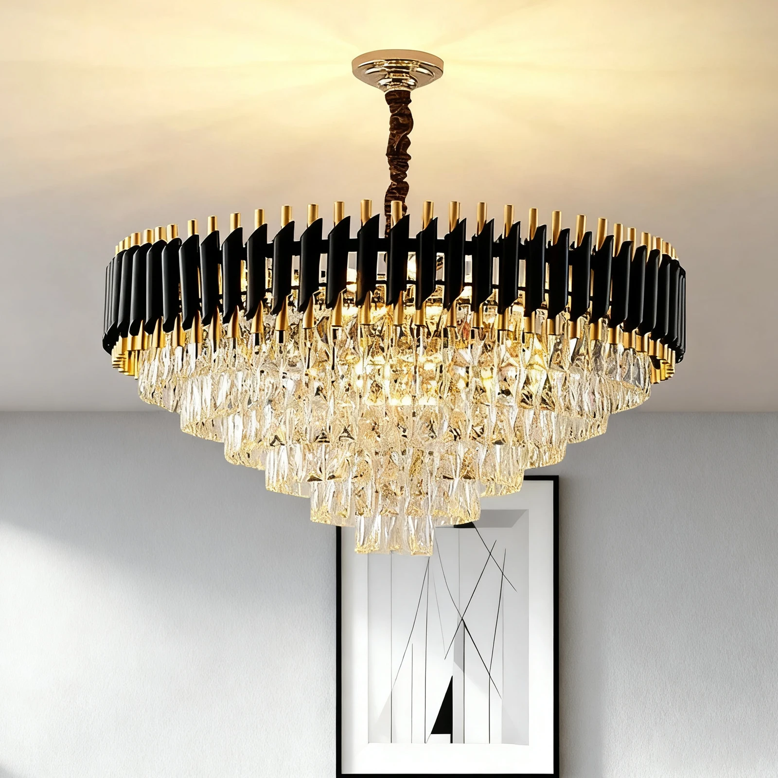 Luxury Steel Led Round Chandeliers For Living Dining Room Modern K9 Crystal Chandelier Hanging Lamp Indoor Lobby Hotel Lighting
Luxury Steel Led Round Chandeliers For Living Dining Room Modern K9 Crystal Chandelier Hanging Lamp Indoor Lobby Hotel Lighting