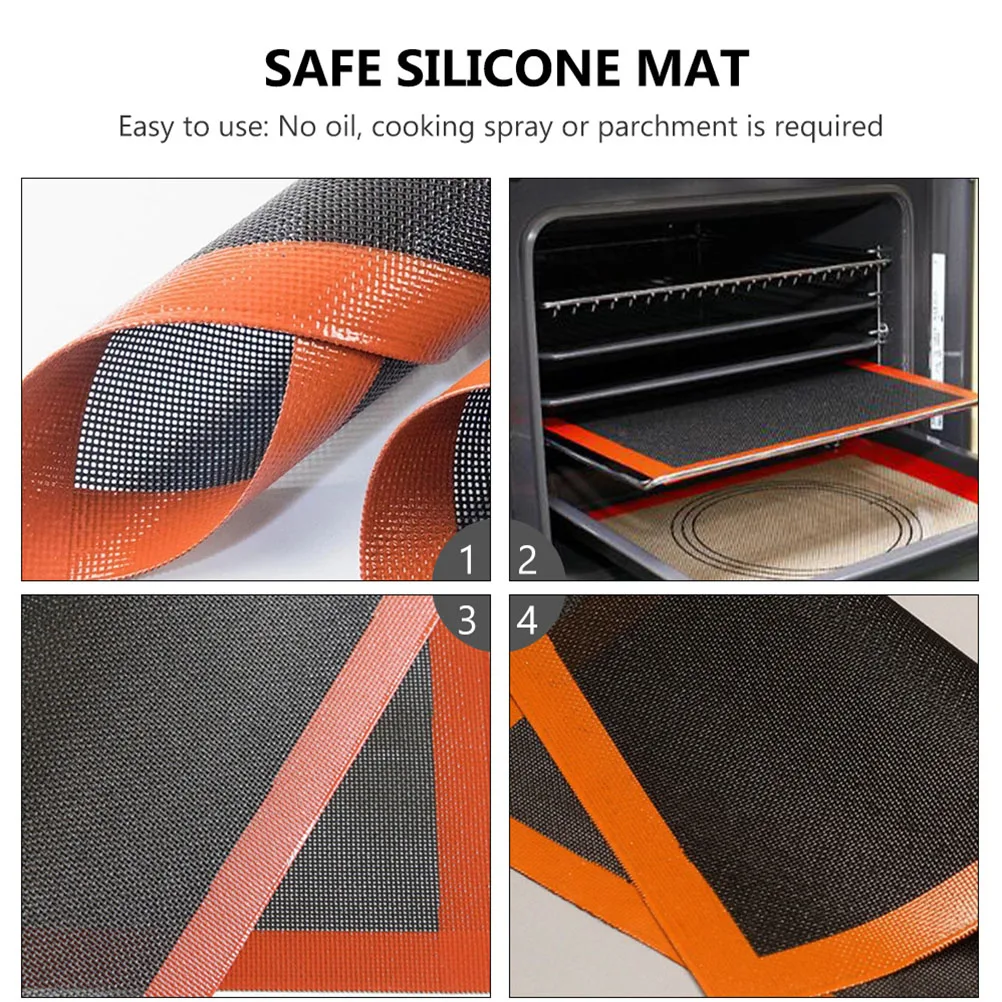 2pcs Silicone Baking Mat Heat Resistant Non-Stick Oven Liner Reusable Cooking Sheet Easy Clean Baking Pan Pastry Cushion 230°C
2pcs Silicone Baking Mat Heat Resistant Non-Stick Oven Liner Reusable Cooking Sheet Easy Clean Baking Pan Pastry Cushion 230°C