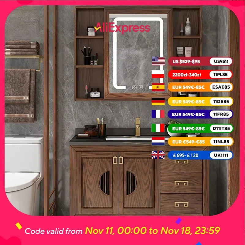Shelf Organizer Bathroom Cabinet Led Lighting Toilet Drawers Bathroom Vanity Space Saving Wood Meuble Salle De Bain Furniture
Shelf Organizer Bathroom Cabinet Led Lighting Toilet Drawers Bathroom Vanity Space Saving Wood Meuble Salle De Bain Furniture