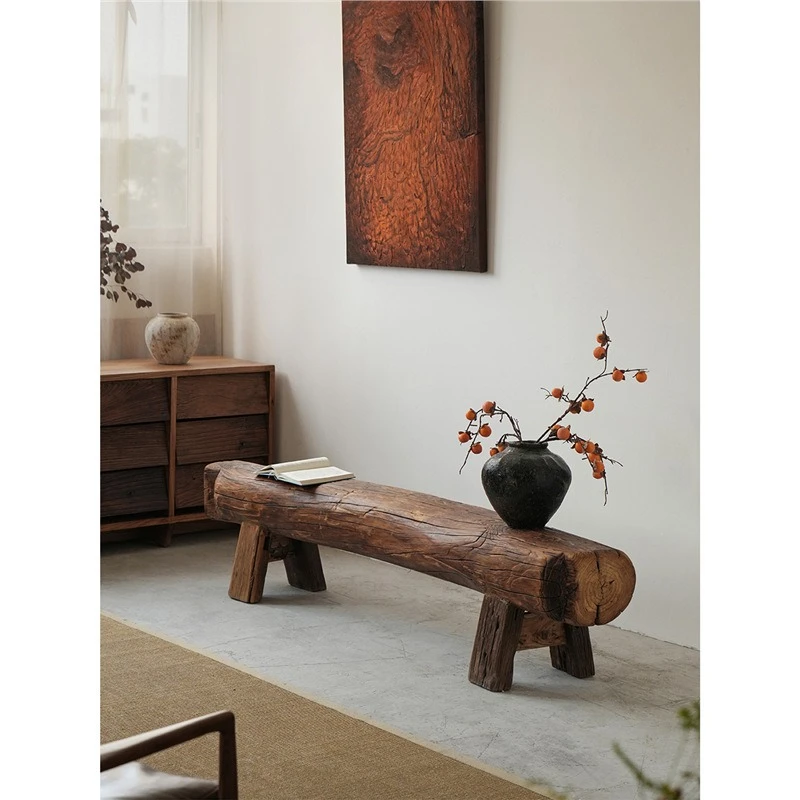 Wabi-sabi wind bench, solid wood bench
Wabi-sabi wind bench, solid wood bench