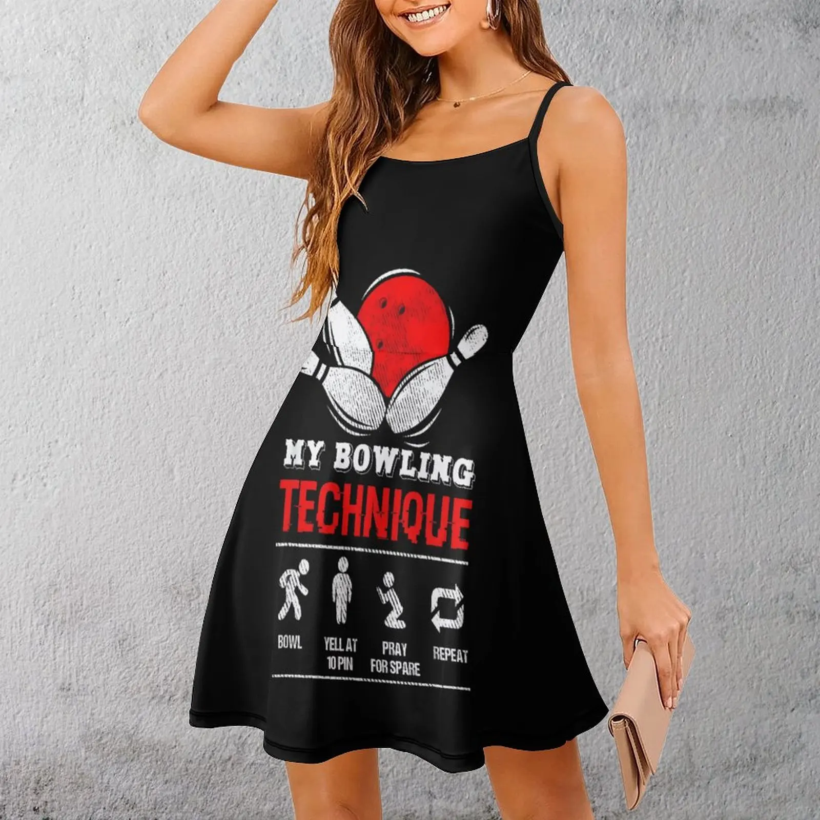 Сексуальная женская одежда, платье, руководство по технике боулинга, женское платье на бретельках, новинка, клубный юмор
Сексуальная женская одежда, платье, руководство по технике боулинга, женское платье на бретельках, новинка, клубный юмор