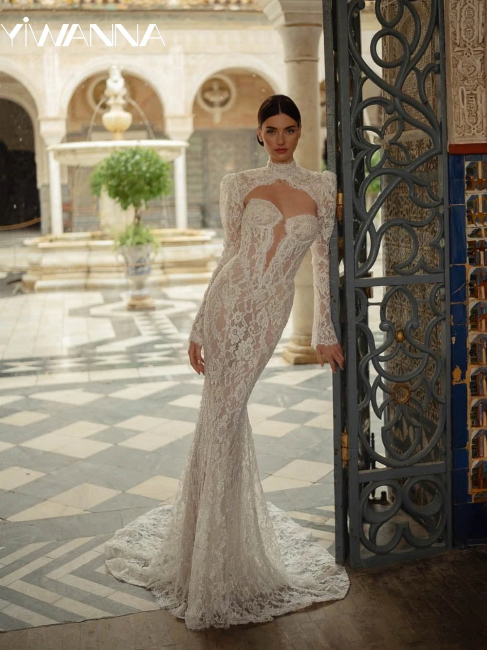Sequined Lace Mermaid Long Wedding Dress With Detachable Jacket Illusion Sweetheart Neck Bridal Gown Bridal Gown Customized
Sequined Lace Mermaid Long Wedding Dress With Detachable Jacket Illusion Sweetheart Neck Bridal Gown Bridal Gown Customized