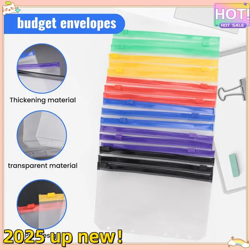 L47anew!-A6 Budget Binder Pockets With Zipper, Clear 6 Holes Cash Envelopes Folder,PVC Money Coupon Organizer Loose Leaf Bags
L47anew!-A6 Budget Binder Pockets With Zipper, Clear 6 Holes Cash Envelopes Folder,PVC Money Coupon Organizer Loose Leaf Bags