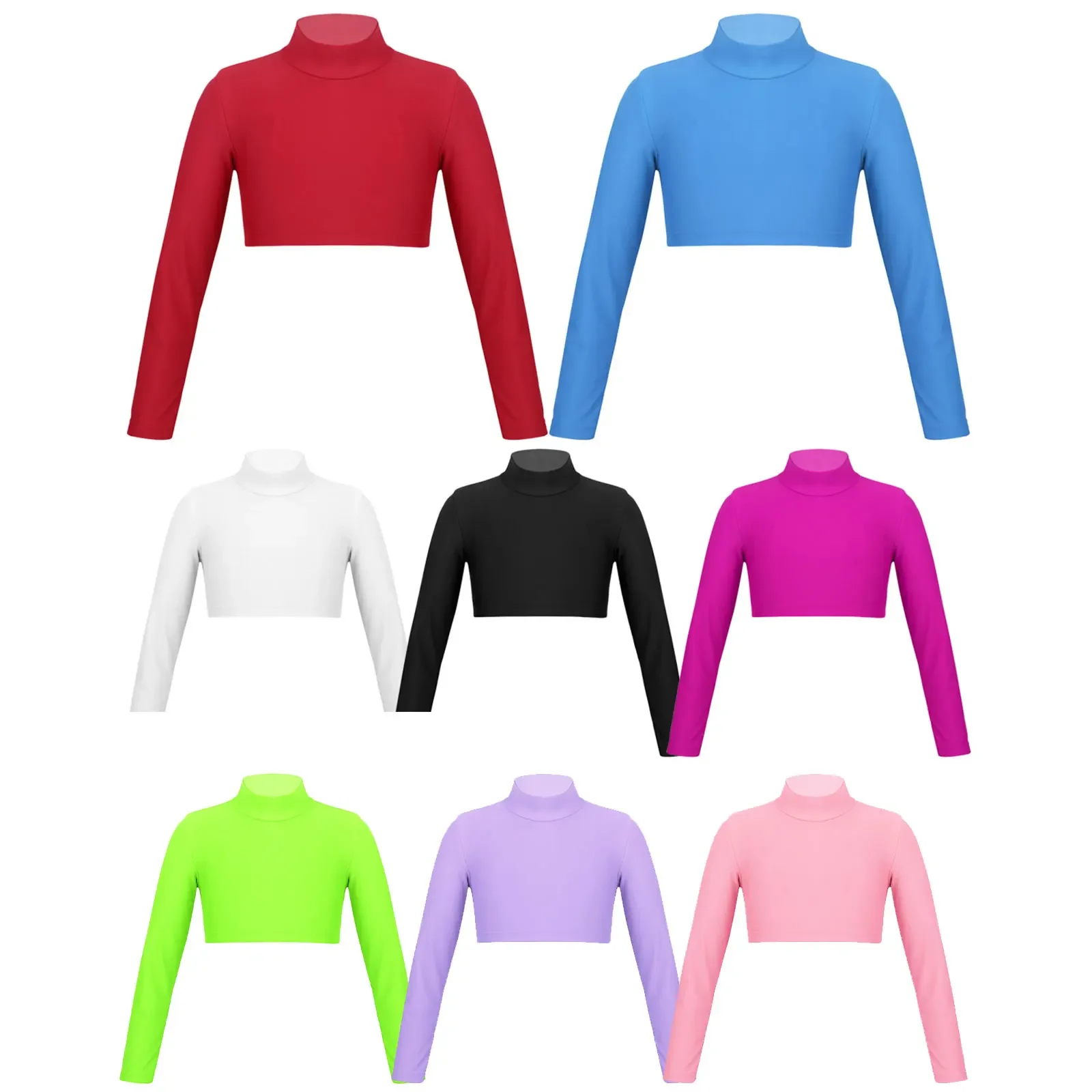 Kids Girls Ballet Dance Tops Solid Color Long Sleeves Gymnastics Workout Crop Top for Sports Fitness Dancing Stage Performance
Kids Girls Ballet Dance Tops Solid Color Long Sleeves Gymnastics Workout Crop Top for Sports Fitness Dancing Stage Performance