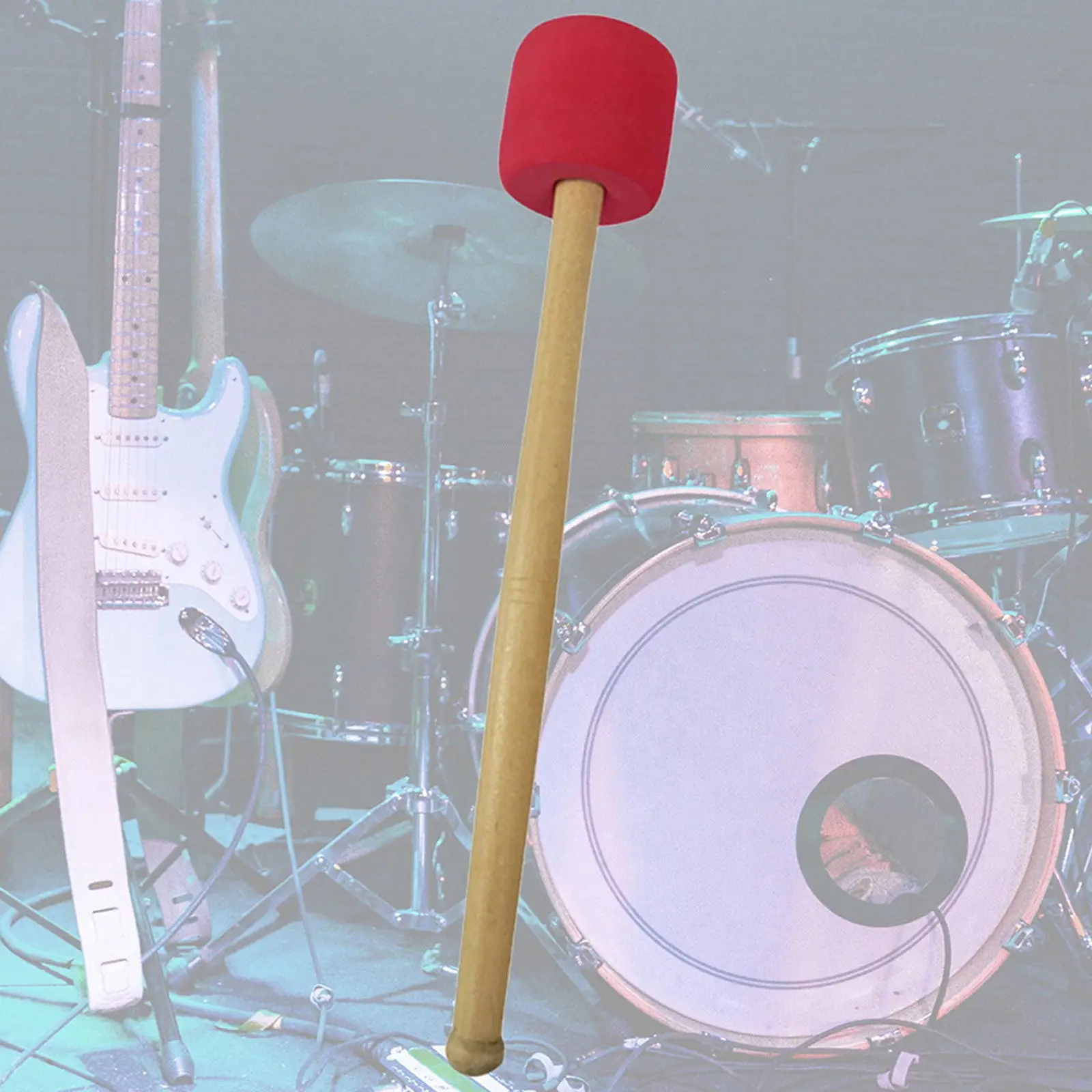 1Pcs Drumstick Big Drum Hammer Red Wood Handle Thick Rubber Bass Drumstick for Percussion Instrument Supplies Big Drum Hammer
1Pcs Drumstick Big Drum Hammer Red Wood Handle Thick Rubber Bass Drumstick for Percussion Instrument Supplies Big Drum Hammer