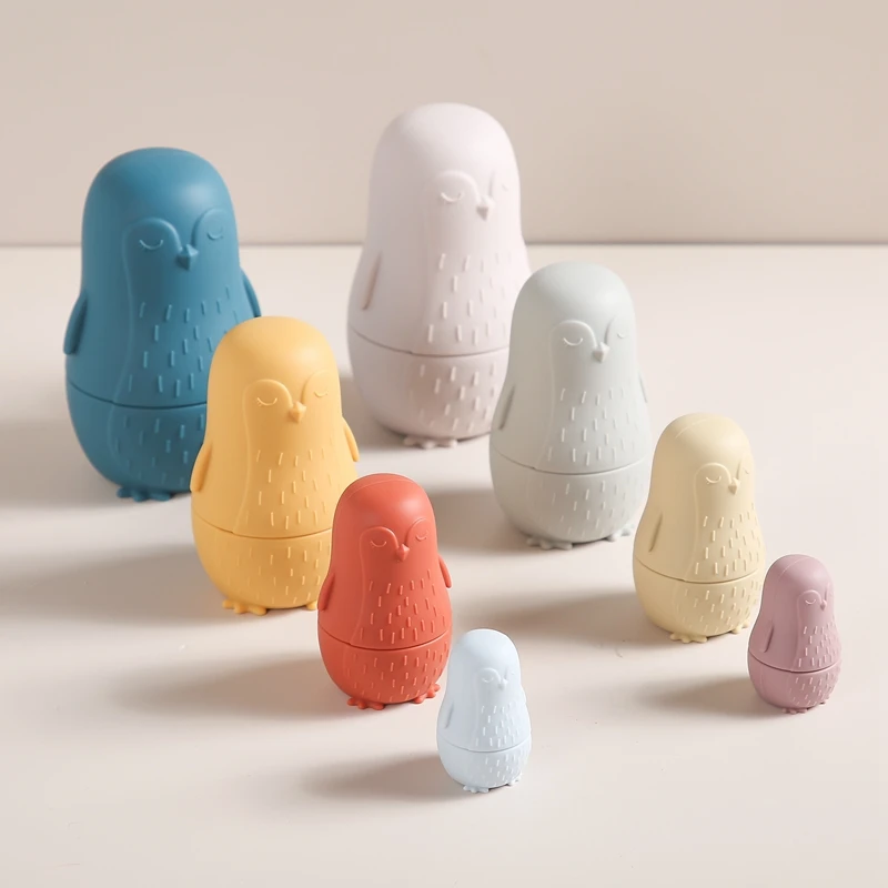 Silicone Nesting Dolls Penguin Nesting Dolls Toy Montessori Educational Stacking Toys for Children Birthday Gifts BPA Free
Silicone Nesting Dolls Penguin Nesting Dolls Toy Montessori Educational Stacking Toys for Children Birthday Gifts BPA Free