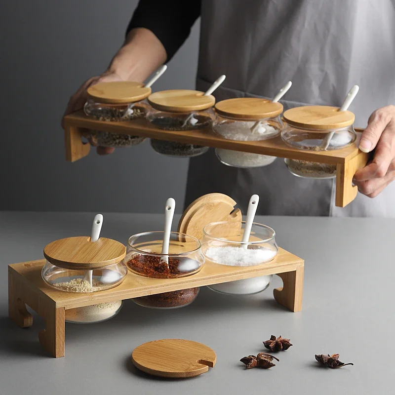 Kitchen Supplies Glass Seasoning Box Set Spice Container Home Spice Jar Four-piece Storage Box Combination Kitchen Tools
Kitchen Supplies Glass Seasoning Box Set Spice Container Home Spice Jar Four-piece Storage Box Combination Kitchen Tools