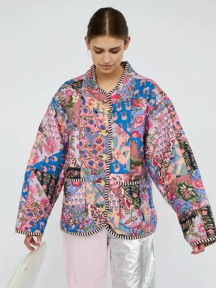 European and American autumn new women's loose casual temperament fashion simple pocket decoration printed cotton coat
European and American autumn new women's loose casual temperament fashion simple pocket decoration printed cotton coat