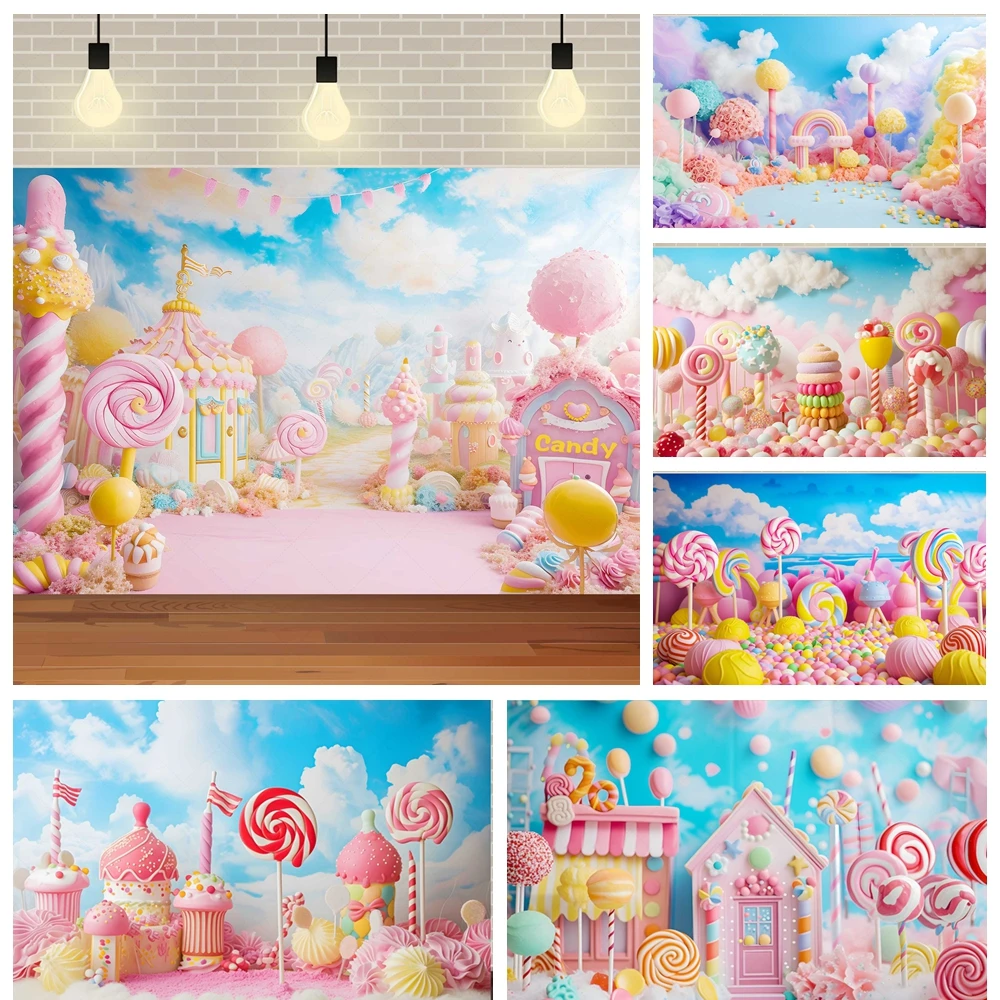 Sweet Candy House Theme Cake Table Photography Background Children's Birthday Party Wall Decor Baby Shower Backdrops Supplies
Sweet Candy House Theme Cake Table Photography Background Children's Birthday Party Wall Decor Baby Shower Backdrops Supplies