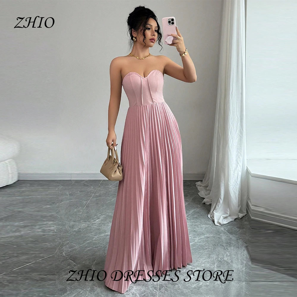 ZHIO A-Line Elegant Romantic Women's Dress Strapless Backless Pleated Formal Occasion Party Dress Dubai Mermaid Customized
ZHIO A-Line Elegant Romantic Women's Dress Strapless Backless Pleated Formal Occasion Party Dress Dubai Mermaid Customized