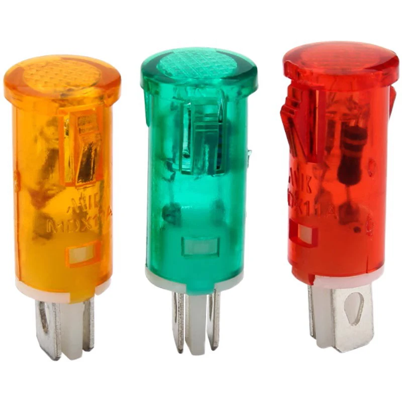MDX-11A Panel Mounting Neon Indicator 12V 24V 110V 220V 380V Red Green Yellow Lights Guiding Signal Lamp
MDX-11A Panel Mounting Neon Indicator 12V 24V 110V 220V 380V Red Green Yellow Lights Guiding Signal Lamp