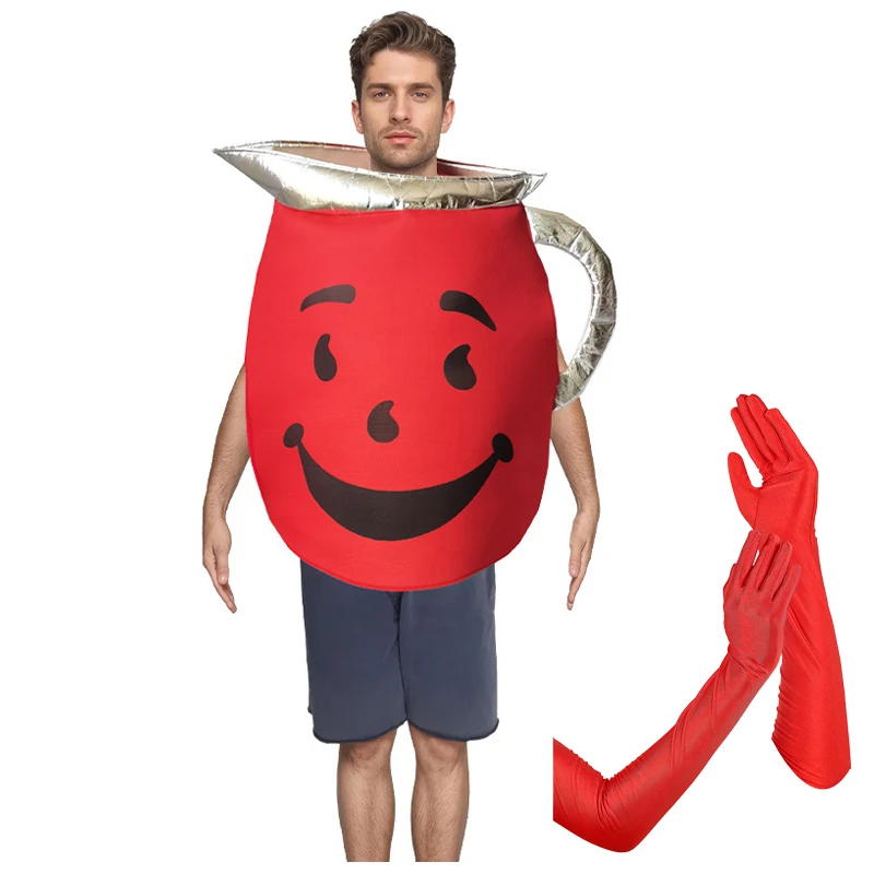 Men Red Teapot Fancy Dress Up Women Beverage Drink Party Purim Cosplay Adult Kool Carnival Halloween Costume
Men Red Teapot Fancy Dress Up Women Beverage Drink Party Purim Cosplay Adult Kool Carnival Halloween Costume