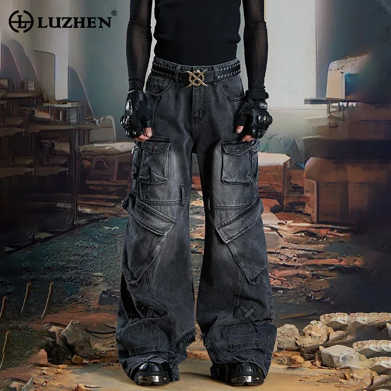 LUZHEN Original Niche Design Multi Pockets Decorate Straight Cargo Denim Pants Men's 2025 New Stylish Wide Leg Male Jeans JY4963
LUZHEN Original Niche Design Multi Pockets Decorate Straight Cargo Denim Pants Men's 2025 New Stylish Wide Leg Male Jeans JY4963