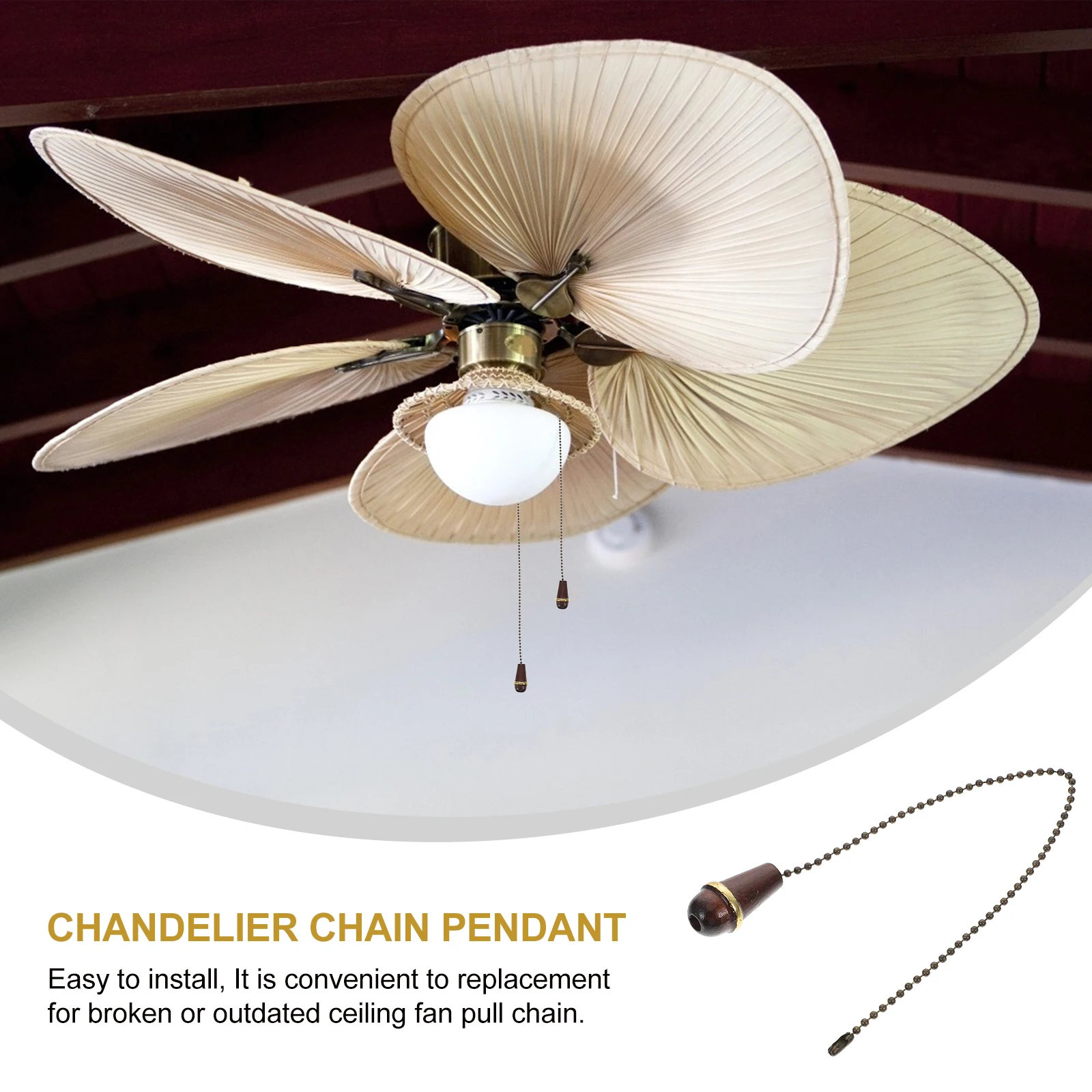 3 Pcs Ceiling Fan Chain Wooden Knob Pull Cord Light Fixture Vintage Decor Hardware Fan Accessories
3 Pcs Ceiling Fan Chain Wooden Knob Pull Cord Light Fixture Vintage Decor Hardware Fan Accessories