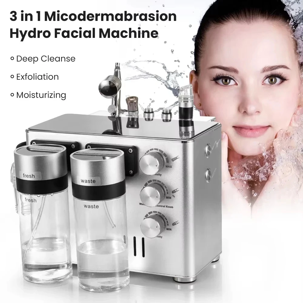 3in1 Hydro Dermabrasion Skin Lifting Spa Facial Cleaner - H2-O2 Water Microdermabrasion Tightening Small Bubble Treatment 2025
3in1 Hydro Dermabrasion Skin Lifting Spa Facial Cleaner - H2-O2 Water Microdermabrasion Tightening Small Bubble Treatment 2025