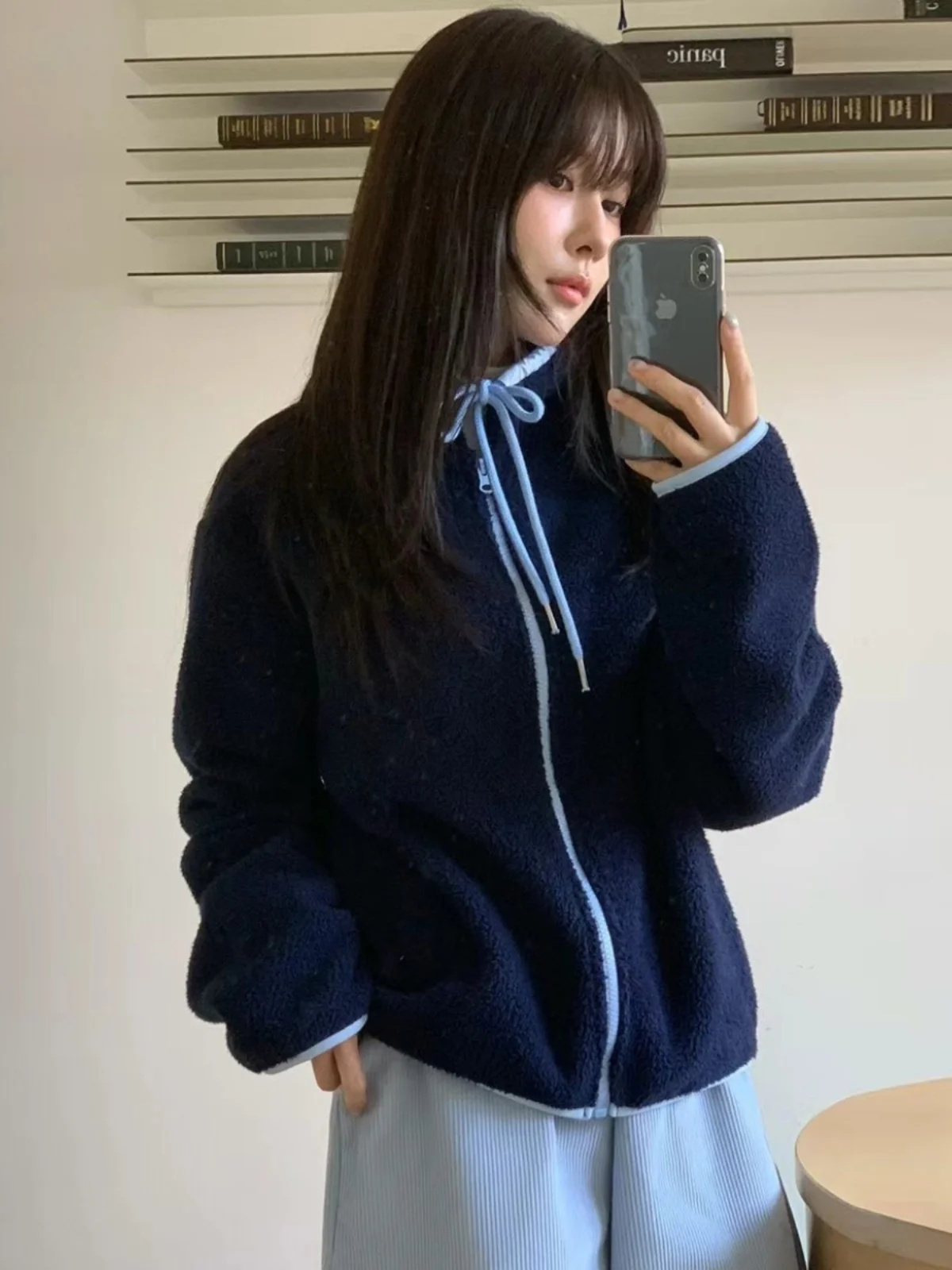 Soft Cozy Winter Sweatshirt Jacket Women's Korean Style Knot Belted Stand Collar Top Gentle Wind Warmth
Soft Cozy Winter Sweatshirt Jacket Women's Korean Style Knot Belted Stand Collar Top Gentle Wind Warmth