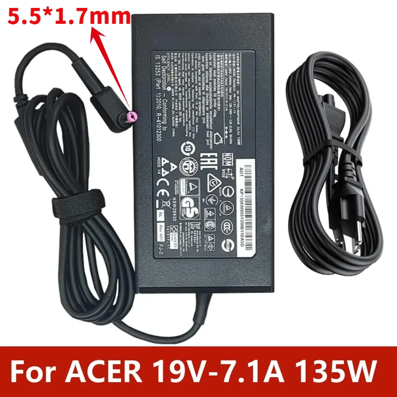 135 Вт, 19 В, 7,1 А, шнур питания для Acer Nitro 5 N18C3 N18C4 AN517-51 AN515-51 52 A-1131-16 зарядное устройство для игрового ноутбука Acer
135 Вт, 19 В, 7,1 А, шнур питания для Acer Nitro 5 N18C3 N18C4 AN517-51 AN515-51 52 A-1131-16 зарядное устройство для игрового ноутбука Acer