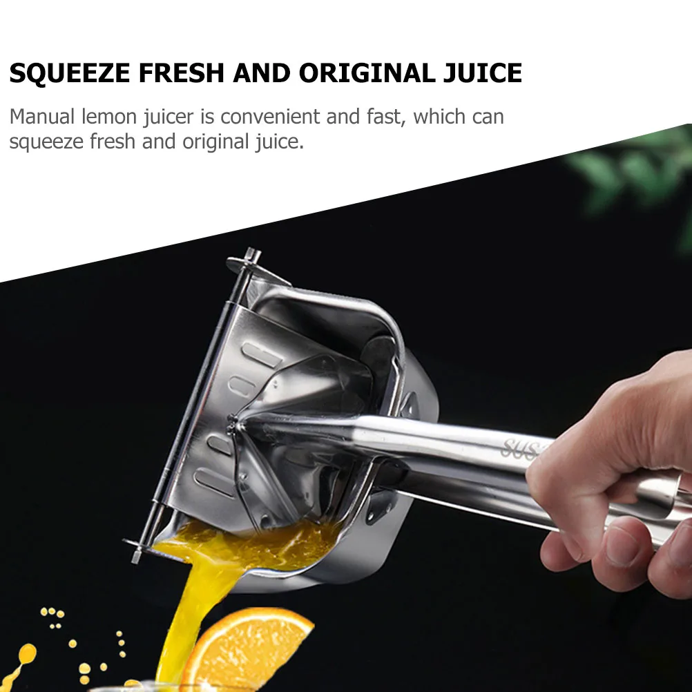 1Pcs Manual Lemon Juicer Stainless Steel Fruit Squeezer Ergonomic Juice Extraction Lightweight Portable Silver
1Pcs Manual Lemon Juicer Stainless Steel Fruit Squeezer Ergonomic Juice Extraction Lightweight Portable Silver