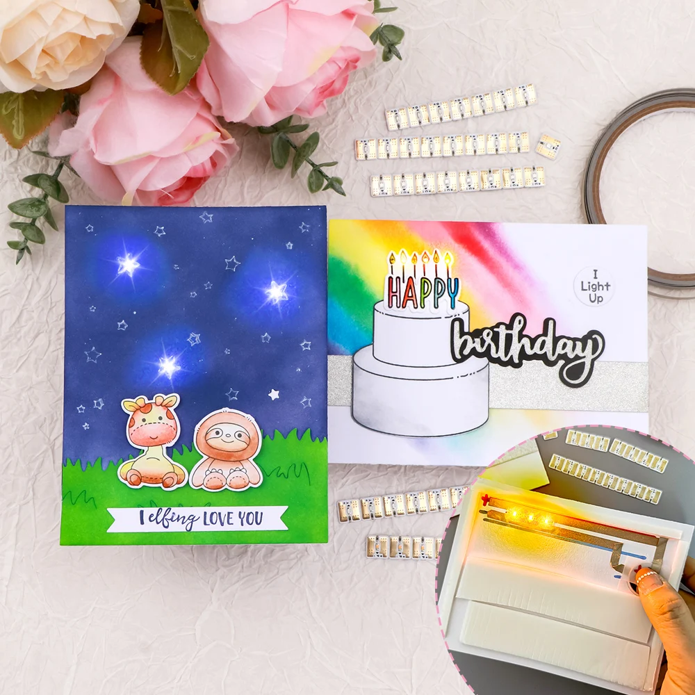 30pcs/pack LED Circuit Stickers Red Blue Green Yellow Pink and Aninating Rainbow Blink Light Craft Kit for Making Light-Up Cards
30pcs/pack LED Circuit Stickers Red Blue Green Yellow Pink and Aninating Rainbow Blink Light Craft Kit for Making Light-Up Cards
