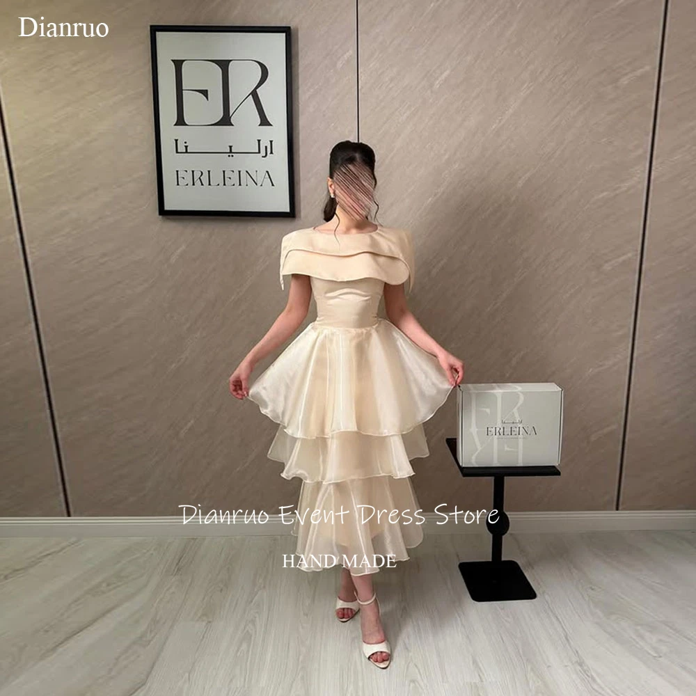 Dianruo Soft Champagne Gold A Line Evening Dresses Organza Tiered Midi Vestidos Elegantes Layered A Line Prom Gowns Customized
Dianruo Soft Champagne Gold A Line Evening Dresses Organza Tiered Midi Vestidos Elegantes Layered A Line Prom Gowns Customized