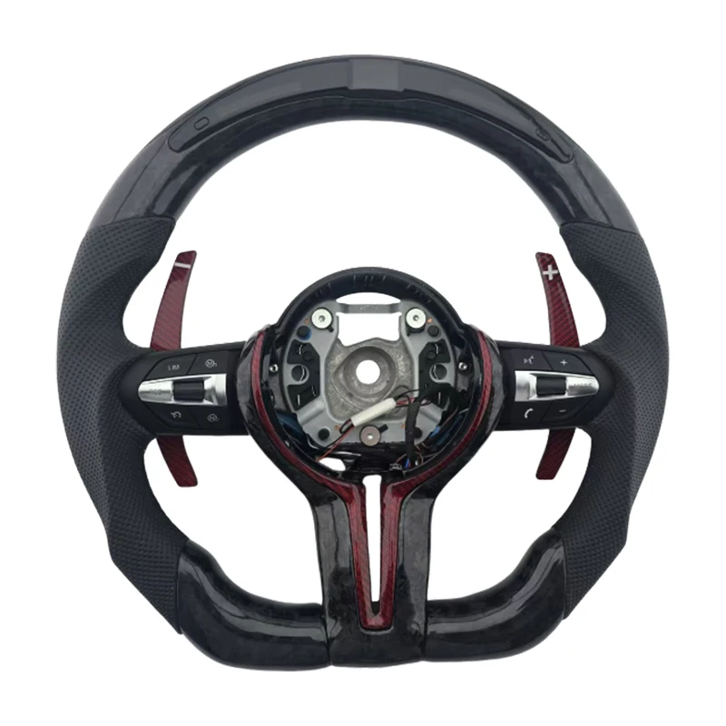Самый популярный кованый кожаный руль из углеродного волокна со светодиодной подсветкой для BMW F10 F30 F90 F01 F02 F12 F13 3 4 5 серии Автомобильный руль
Самый популярный кованый кожаный руль из углеродного волокна со светодиодной подсветкой для BMW F10 F30 F90 F01 F02 F12 F13 3 4 5 серии Автомобильный руль