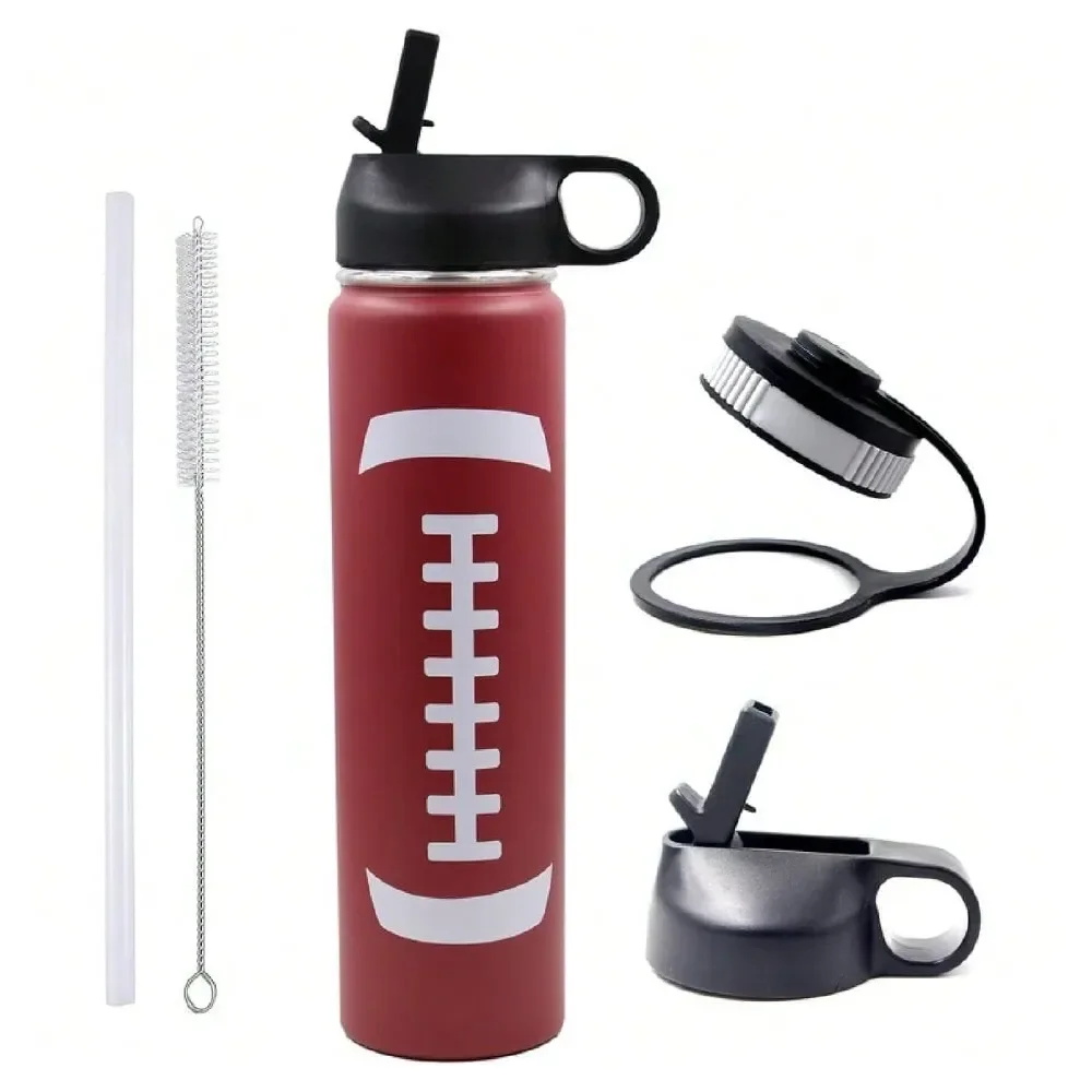 Oz Football Water Bottle, Sports Flask Metal Travel Mug With 2 Lids, Stainless Steel Double Wall Vacuum Leak Proof Insulated Wa
Oz Football Water Bottle, Sports Flask Metal Travel Mug With 2 Lids, Stainless Steel Double Wall Vacuum Leak Proof Insulated Wa