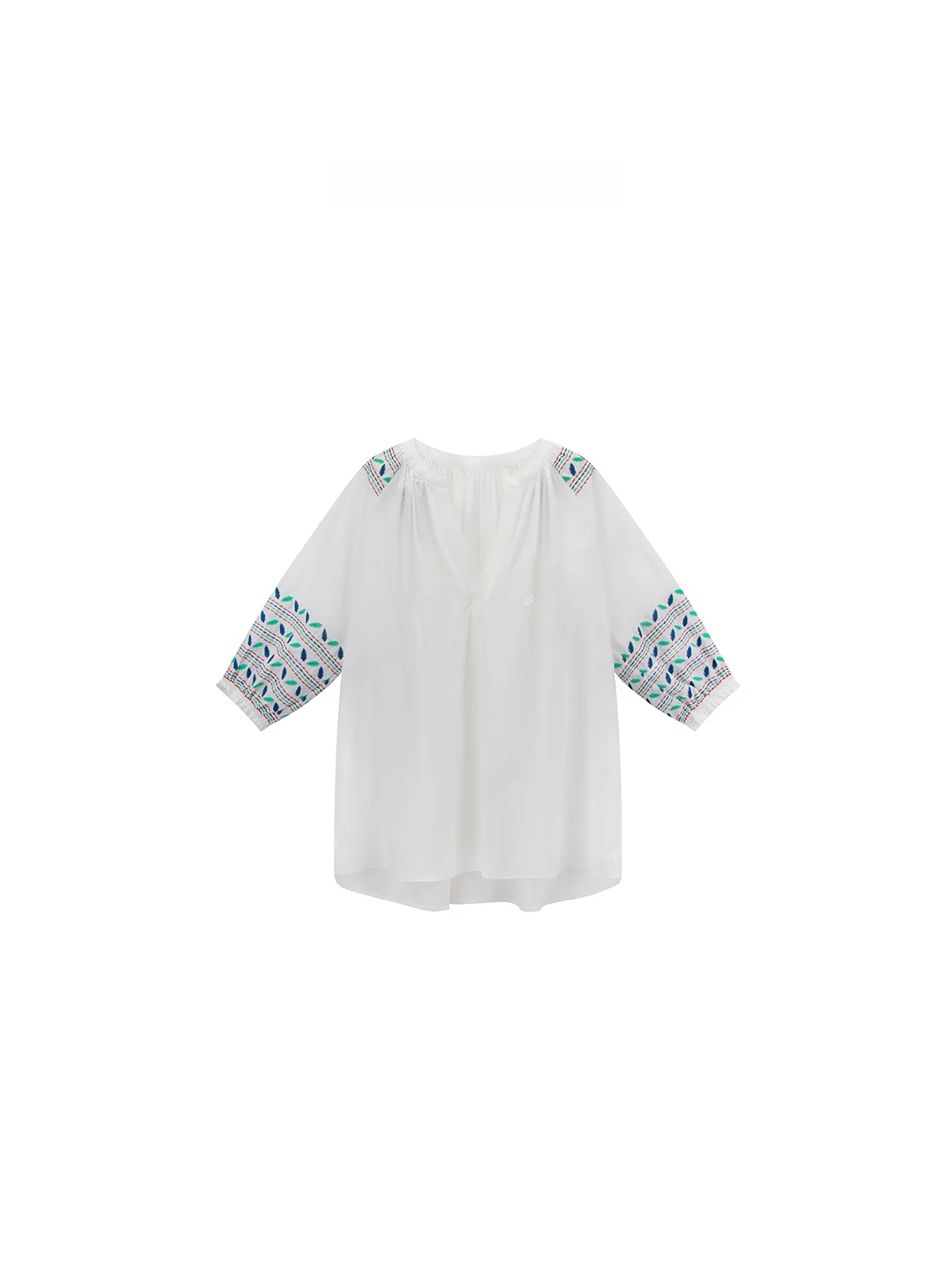 Fashionable Embroidered Short Sleeve Shirt 100% Cotton Slimming V-Neck T-Shirt Casual Style Geometric Pattern Summer Wear
Fashionable Embroidered Short Sleeve Shirt 100% Cotton Slimming V-Neck T-Shirt Casual Style Geometric Pattern Summer Wear