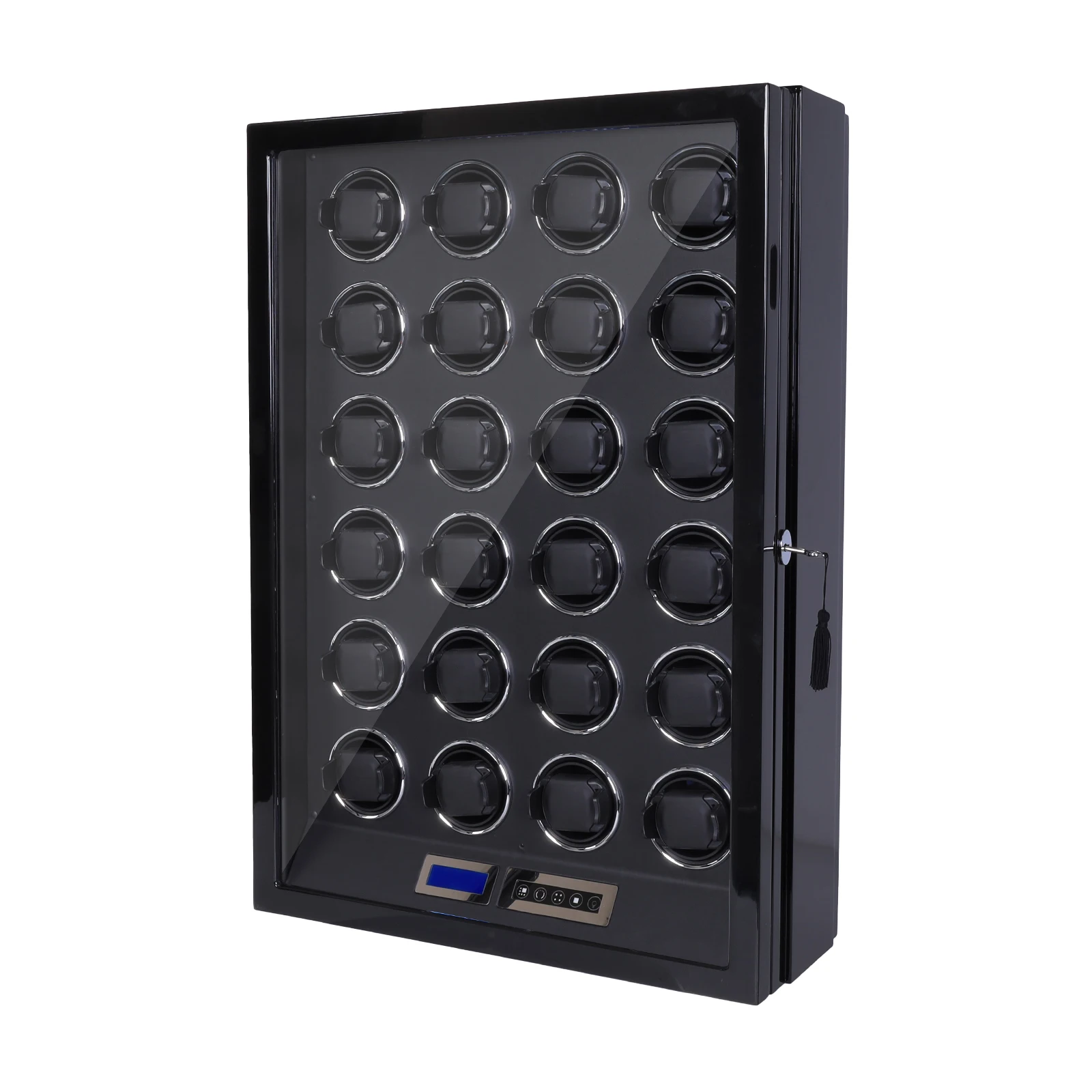 High Glossy Watch Winder 24 Smart LCD Touchscreen Watch Winder Case Box for Large Wrist Watch Winder
High Glossy Watch Winder 24 Smart LCD Touchscreen Watch Winder Case Box for Large Wrist Watch Winder