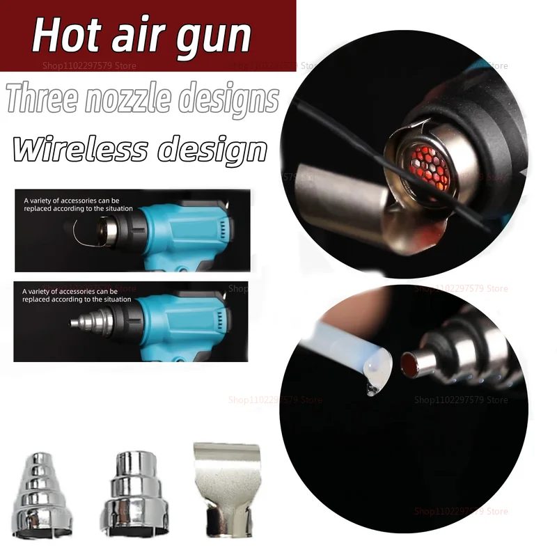 21VCordless Heat Gun with LED Display HotAir Soldering Shrink Wrap Tool for ElectronicsCrafting Repair Thermal Blower No Battery
21VCordless Heat Gun with LED Display HotAir Soldering Shrink Wrap Tool for ElectronicsCrafting Repair Thermal Blower No Battery