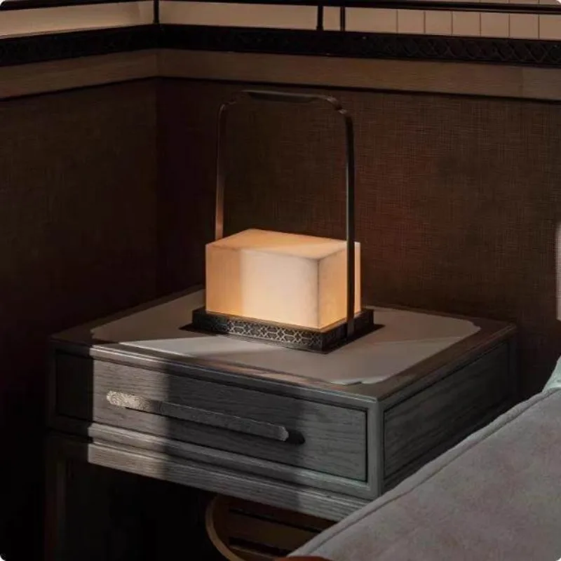 Bedroom bedside decorative lamp, all-copper living room marble minimalist study portable desk lamp
Bedroom bedside decorative lamp, all-copper living room marble minimalist study portable desk lamp