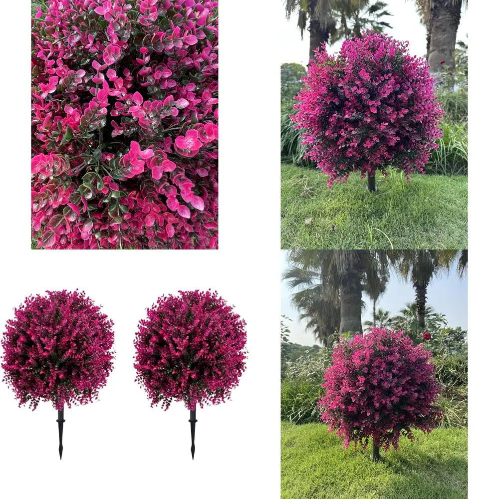 Устойчивые к УФ-излучению искусственные шаровидные кусты-топиарии, набор из 2 штук, высота 27,5 дюймов, ярко-розовые искусственные растения для декора сада и патио на открытом воздухе
Устойчивые к УФ-излучению искусственные шаровидные кусты-топиарии, набор из 2 штук, высота 27,5 дюймов, ярко-розовые искусственные растения для декора сада и патио на открытом воздухе