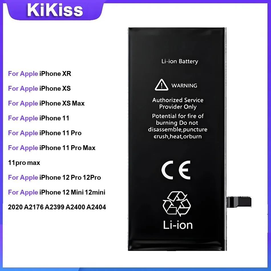Battery For iPhone 11Pro 12Pro 13Pro 14Pro 15Pro XR XS 11 12 13 14 15 ProMax Mini + Tools Kit