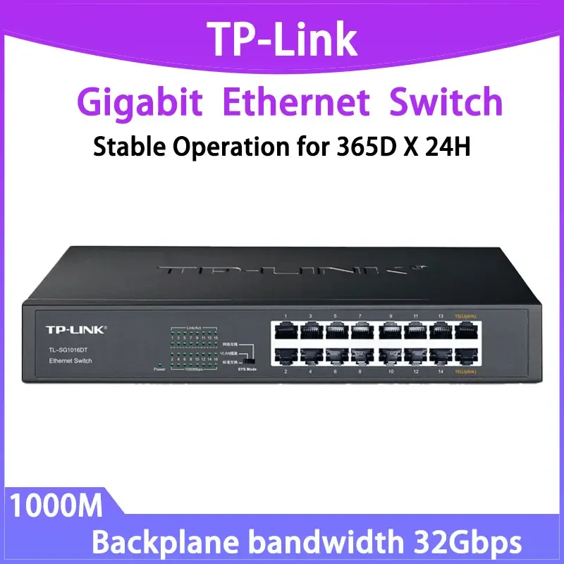 TP-Link 16-портовый гигабитный коммутатор, 1000 м, настольный коммутатор, сетевой хаб, тип стеллажа, Ethernet-коммутатор стандарта 16GE Rj45, материковый Китай 
TP-Link 16-портовый гигабитный коммутатор, 1000 м, настольный коммутатор, сетевой хаб, тип стеллажа, Ethernet-коммутатор стандарта 16GE Rj45, материковый Китай
