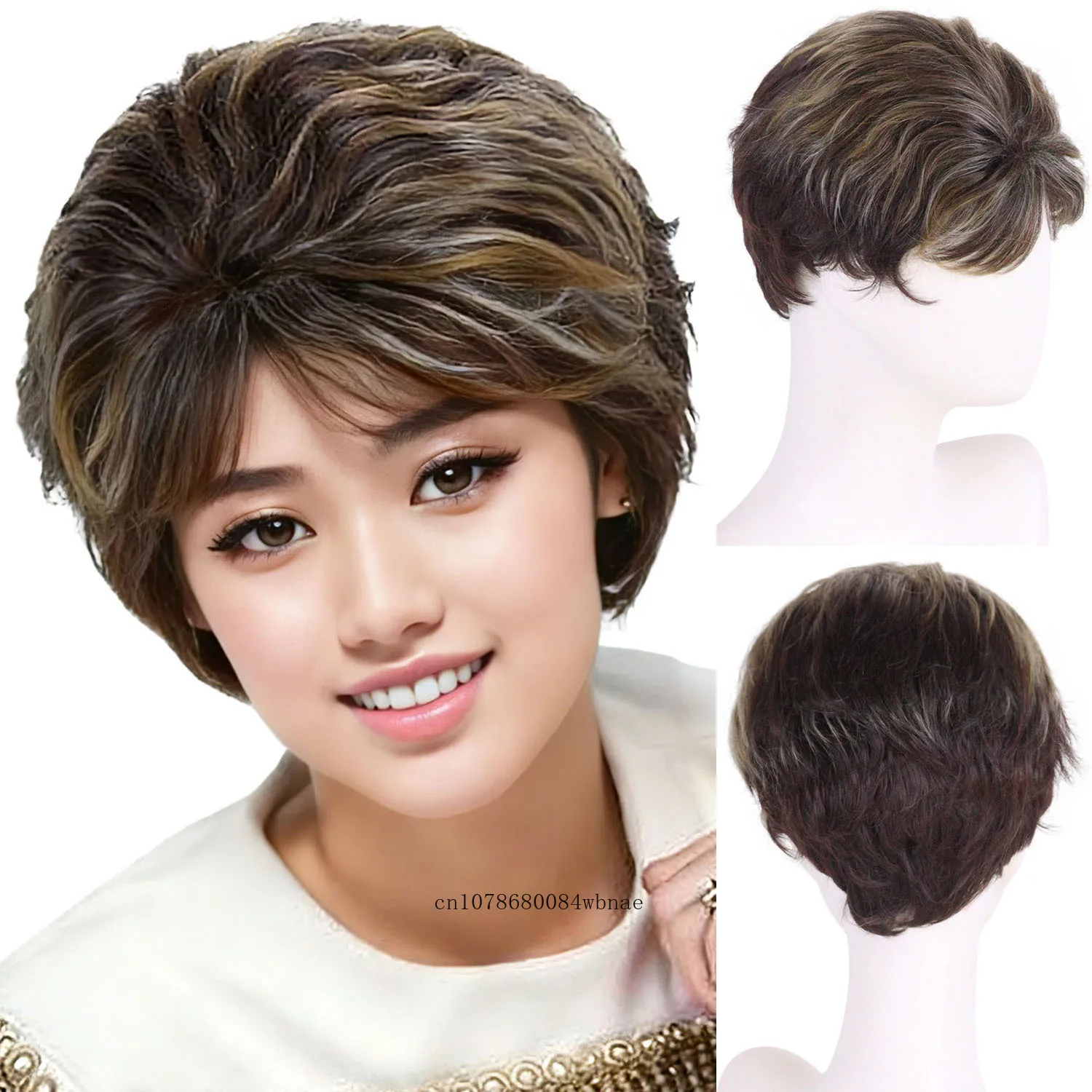 Synthetic Multicolor Ombre Pixie Cut Hair Blonde Mixed Brown Wigs for Lady Short Curly Wavy Wigs for Women Average Size Wig
Synthetic Multicolor Ombre Pixie Cut Hair Blonde Mixed Brown Wigs for Lady Short Curly Wavy Wigs for Women Average Size Wig