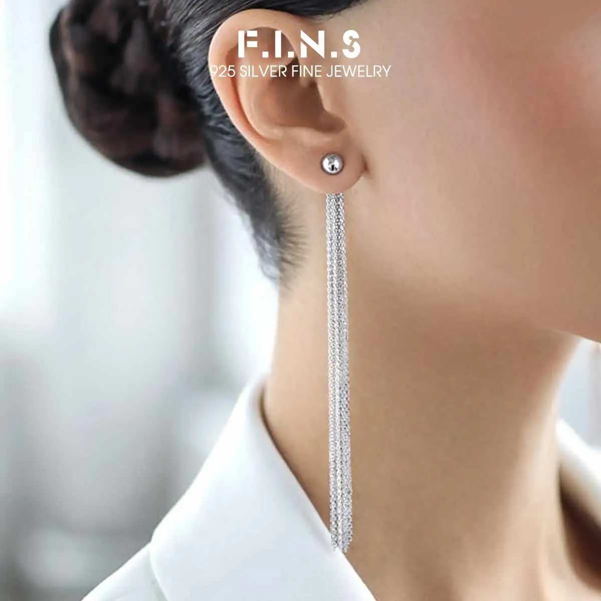F.I.N.S 925 Sterling Silver Long Tassel Dangle Earrings for Women Minimalist Round Ball Fringe Ear Fine Wedding Party Jewelry
F.I.N.S 925 Sterling Silver Long Tassel Dangle Earrings for Women Minimalist Round Ball Fringe Ear Fine Wedding Party Jewelry