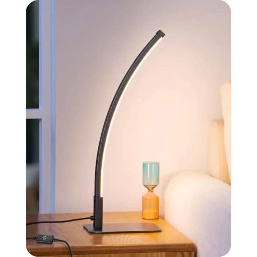Curved LED Table Lamp, Modern Bedside Lamp with 3 Color Temperature and Stepl Dimming, Aluminum and Iron, Nightstand Lamp for B
Curved LED Table Lamp, Modern Bedside Lamp with 3 Color Temperature and Stepl Dimming, Aluminum and Iron, Nightstand Lamp for B